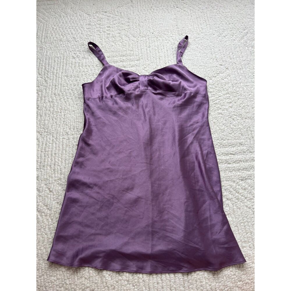 Victoria's Secret Purple Satin Mini Slip Dress